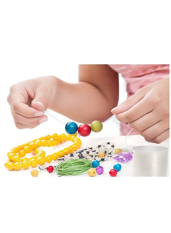 واي جيه خيط كريستال مطاطي قوي بطول 100 متر لصنع وصناعة مجوهرات وصيد الأسماك من الأساور - Image 4